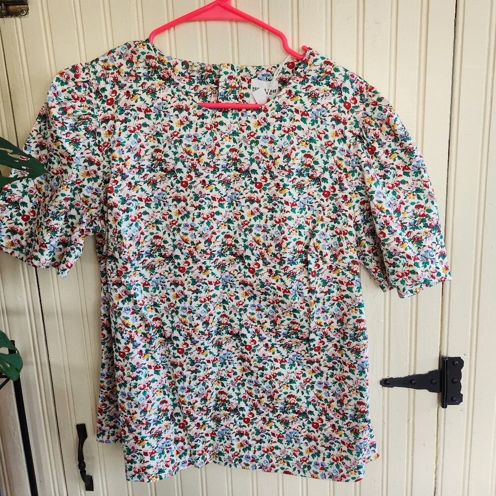 NWT People Tree Organic Floral Blouse